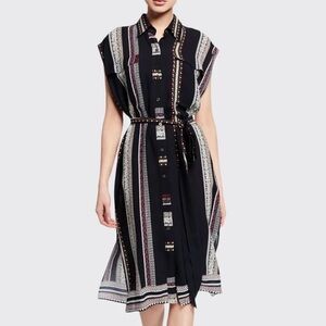 Derek Lam Sleeveless Provincial Striped Shirt Dress